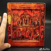 Икона "Покров Пресвятой Богородицы" 21*17 см — оригинальный подарок — фотография 1