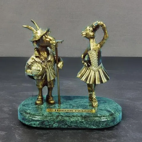 Бронзовая композиция «Семья» со змеевиком — красивый подарок