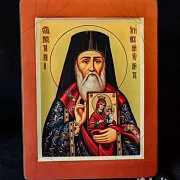 Подарочная икона деревянная "Святитель Нектарий Эгинский" — фотография 5