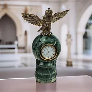 Ручная работа: Часы с двуглавым орлом на шаре — фотография 1