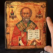 На память: Икона деревянная "Святитель Николай" — фотография 4