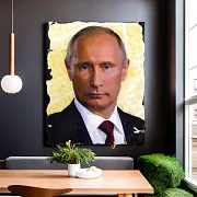 Ручная работа: Картина «В.В. Путин» с фотопечатью на ониксе — фотография 1