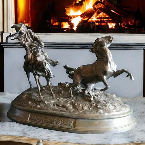 Бронзовая композиция «Дикая лошадь» — необычный подарок