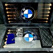 Нарды под стеклом «BMW» — красивый подарок — фотография 4