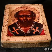 Подарочная св. Николай Чудотворец. Икона. 15*13 — фотография 3