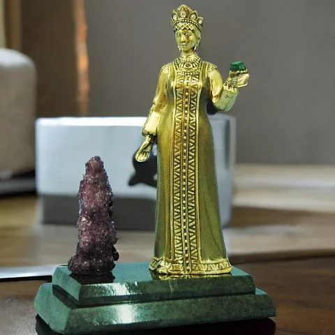 Подарочная статуэтка «Хозяйка Медной горы» на змеевике, 205 мм