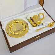 Фарфоровая кофейная пара "Агат". Златоуст — красивый подарок — фотография 6