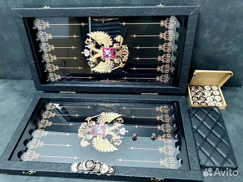 Подарочные нарды под стеклом «Великая Держава»