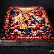 Икона Богоматери "Неувядаемый цвет" Ручная работа — необычный подарок — фотография 3