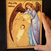 Подарочная икона в детскую "Ангел Хранитель" — фотография 1