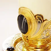 Фарфоровая кофейная пара "Агатовая". Златоуст — красивый подарок — фотография 2