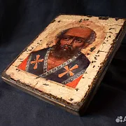 На память: Икона святого Николая под старину — фотография 6