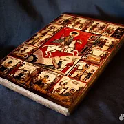 Икона Чудо Георгия о змие (с клеймами) — красивый подарок — фотография 7