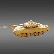 Миниатюра танка Т-72М1М из бронзы с позолотой — красивый подарок — фотография 3