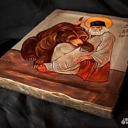 Икона "Св. Прп. Серафим Саровский с медведем" — необычный подарок — фотография 7