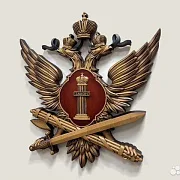 В подарок: Герб ФСИН, резной из бука, 52×48 см — фотография 3