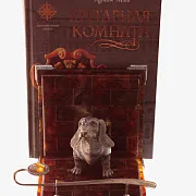 Подставка для книг «Такса» из янтаря в подарок — фотография 4