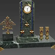 Ручная работа: Часы «Погон» с гербом ВВС и подставками — фотография 2